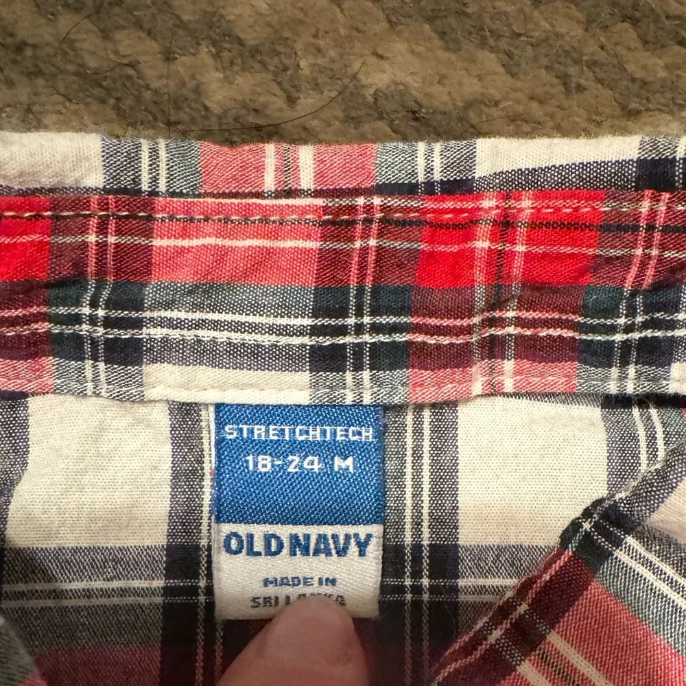 Old Navy 18-24M Plaid Button up shirt